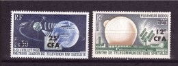 REUNION 1963 Telecommunication Overprinted Yvert Cat N° 355/56 Mint With Hinge Trace - Nuevos