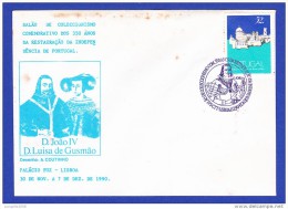 ENVELOPPE -   SALÃO COLEC. COM. 350 ANOS RESTAURAÇÃO INDEPENDÊNCIA - 30 A 7.DEZ.1980 - Maschinenstempel (Werbestempel)