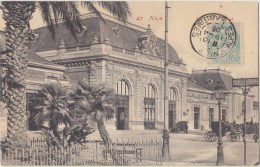 Cpa  06 Alpes Maritimes Nice  La Gare - Transport (rail) - Station