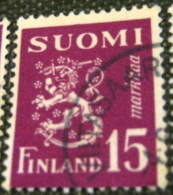Finland 1950 Lion 15m - Used - Usati