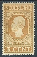 1913 OLANDA INDIPENDENZA 3 CENT MH * - G11 - Unused Stamps