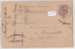 Philatélie - Allemagne ( 67 - Strasbourg) - Entier Postal Circulé En 1880 - Sonstige & Ohne Zuordnung