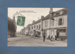 *  CPA..dépt 77..VILLIERS SAINT GEORGES  :  Rue De Provins Et Place Du Marché..Scan B  : Voir Les 2 Scans - Villiers Saint Georges