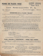 Agriculture/Foire De Paris 1948/ Machines Agricoles /Surplus Américains/ /Plaque Bradley/1948     VP713 - Landwirtschaft