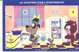 BUVARD COLLECTION ILLUSTRATEUR BARBEROUSSE CONFORT ELECTRICITE CHIEN CHAT SOURIS - Collections, Lots & Series