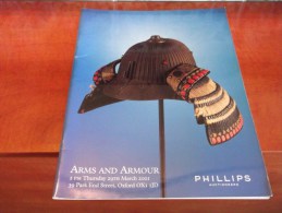 2001 PHILLIPS Auctiioneers ARMS & ARMOUR Shotgun HELMET Revolver SWORD Katana Catalogue Illustré - Otros & Sin Clasificación