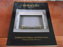 1998 BONHAMS Manchester ARCHITECTURAL ANTIQUES Works Of Art Catalogue Illustré - Sonstige & Ohne Zuordnung