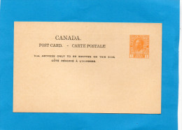 CANADA-1910+-Carte Entier Postal -Repiquage Ou Timbré Sur Commande"international Schools.." Neuve**1c Orange George V- - 1903-1954 Rois