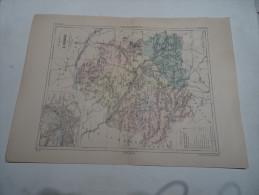 @ ANCIENNE CARTE ETAT MAJOR DEPARTEMENT 36 INDRE  AVANT 1912 PLAN DE CHATEAUROUX - Geographische Kaarten