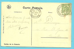 83 Op Kaart Met Treinstempel (Ambulant) AMB.BRUXELLES-ARLON N°1 - Bahnpoststempel