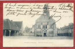 CPA  18 - NERONDES  ( Environs ) Eglise & Chateau De Blet - Petite Animation Devant L'église - Nérondes