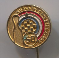 BOWLING - Association Croatia, Vintage Pin  Badge - Bowling