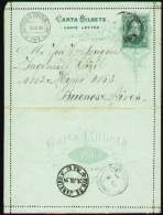 BRAZIL 1894. The Very Scarce Entire Letter Card Of 200 Rs, Circulated - Covers & Documents