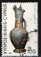 CIPRO - 1980 - VASO IN ARGILLA - TESORI ARCHEOLOGICI - USED - Used Stamps