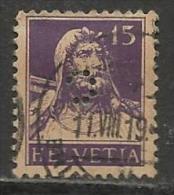 HELVETIA , SUISSE , 15 C , Perforé Perfin : " C " , 1914 - 1918 , N° Y&T 141 - Perforés