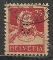 HELVETIA , SUISSE , 25 C , Perforé Perfin : " C " , 1917 - 1922 , N° Y&T 163 - Perforés