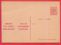 167993 /  20 C.  -  BERICHT VAN ADRESVERANDERING , AVIS DE CHANGEMENT D'ADRESSE -  Belgique Belgium Stationery Entier - Addr. Chang.