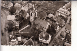 6454 BRUCHKÖBEL, Evang. Kirche, Luftaufnahme, 1958 - Gelnhausen