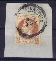 France: 1870 Yv Nr 26  Used On Paper Obl. Lappuie - 1863-1870 Napoléon III Con Laureles
