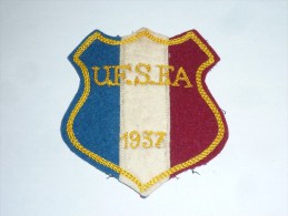 AVIRON BLASON FAIT MAIN - UFSFA 1937 (couleurs Differentes) - RARE - COQ FRANCE ECUSSON TISSU SPORT BATEAU - Aviron