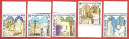 VATICANO MNH - 2001 - Pellegrinaggi Giubilari Del Santo Padre - £ VARI - S. 1239 - 1243 - Usati