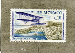 MONACO : Aviation - 50 Ans Du Rallye Aèrien De Monaco : Biplan Albatros - - Oblitérés