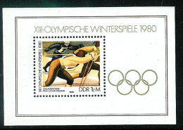 DDR 1980: Mi.-Nr. 2482 Block 57: Olyp.Winterspiele   ** - 1971-1980