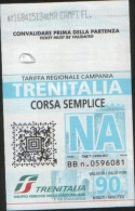 Biglietto Corsa Semplice Metropolitana Linea 2  Napoli 2015 Usato - Europe