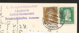 FRIEDRICHSHAFEN Am Bodensee Brandung Uferstrasse Restaurant G. Rommelspacher 1927 - Friedrichshafen