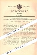Original Patent - Edmund Gerber In Hohndorf I.S. , 1902 , Kartenspielblock Mit Geldkästchen , Skat , Kartenspiel !!! - Hohndorf