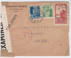 ALGERIEN 1945-08-0? TLEMCEN "O.A.T." Zensur Flugpost Brief Nach New-York - Airmail