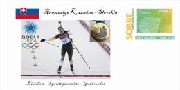 Spain 2014 - XXII Olimpics Winter Games Sochi 2014 Special Prepaid Cover - Anastasiya Kuzmina - Winter 2014: Sotchi