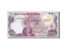 Billet, Malte, 5 Liri, 1979, NEUF - Malte