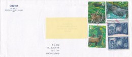 2014 United States U.S.  - Nice Cover Sent To Romania 5 Stamps American Fauna Birds Globe Stationery Entier - 2011-...