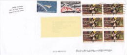 2015 United States U.S. - Nice Cover Sent To Romania 8 Stamps American Fighters Cosmos Globe Stationery Entier - 2011-...