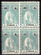 TIMOR - 1923, Ceres. Novos Valores, 36 A. (lll-lV) (QUADRA)  ** MNH  MUNDIFIL  Nº 200 - Timor