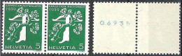 Schweiz Suisse 1939: Rollenmarke MIT NUMMER 06935 "Landi" EXPO Zu 232yRM.01 + 228yR ** Postfrisch MNH (Zu CHF 17.00) - Rouleaux