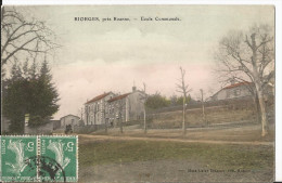 CPA - - Riorges Près Roanne - Ecole Communale - Colorisée - Riorges