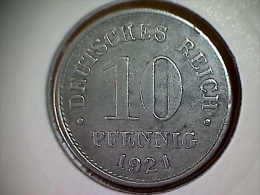 Allemagne 10 Pfennig 1921 - 10 Renten- & 10 Reichspfennig