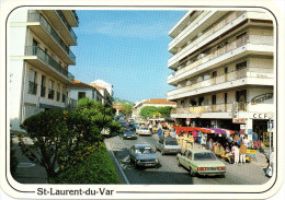 CP - PHOTO - ST LAURENT DU VAR - AVENUE GENERAL LECLERC -ANIMEE - VOITURES - Saint-Laurent-du-Var