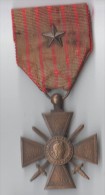 MEDAILLE CROIX DE GUERRE 1914-1918 Avec 1 Citation, Ruban D'origine - France