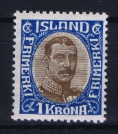 Iceland: 1920 Mi Nr 96  MH/*  Fa 142  Has A Very Light Fold - Ongebruikt