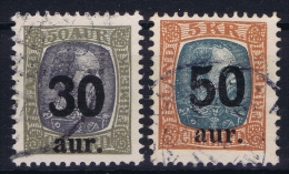 Iceland: 1925 Mi Nr 112 - 113  Used - Gebraucht