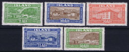 Iceland: 1926 Mi Nr 114 - 118 MH/*  Fa 168 - 172 - Unused Stamps