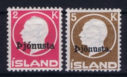 Iceland: Service Mi Nr 41 - 42  MNH/** Fa 53 - 54 - Dienstzegels