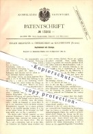 Original Patent - Eugen Riedmayr In Oberbeuren Bei Kaufbeuren , 1880 , Zapfenhobel Mit Zwinge , Tischler !!! - Kaufbeuren