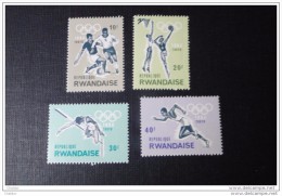 Rwanda 1964 N° 81A , 82A, 82B, 82C  MNH** Jeux Olympiques De Tokyo - Nuevas/fijasellos