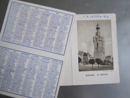 Calendrier 12 X 9 Cm : 1961 - Béthune, Le Beffroi (rajout Manuscrit Au-dessus De La Photo) - Petit Format : 1961-70