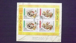 Bulgarien 4704/5 C H-Blatt 5 Oo/ESST, EUROPA/CEPT 2005, Gastronomie - Gebruikt