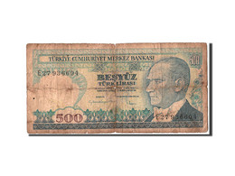 Billet, Turquie, 500 Lira, B - Turquie